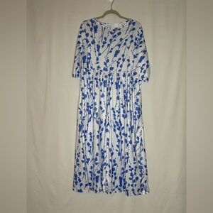 Blue Floral Maxi Dress